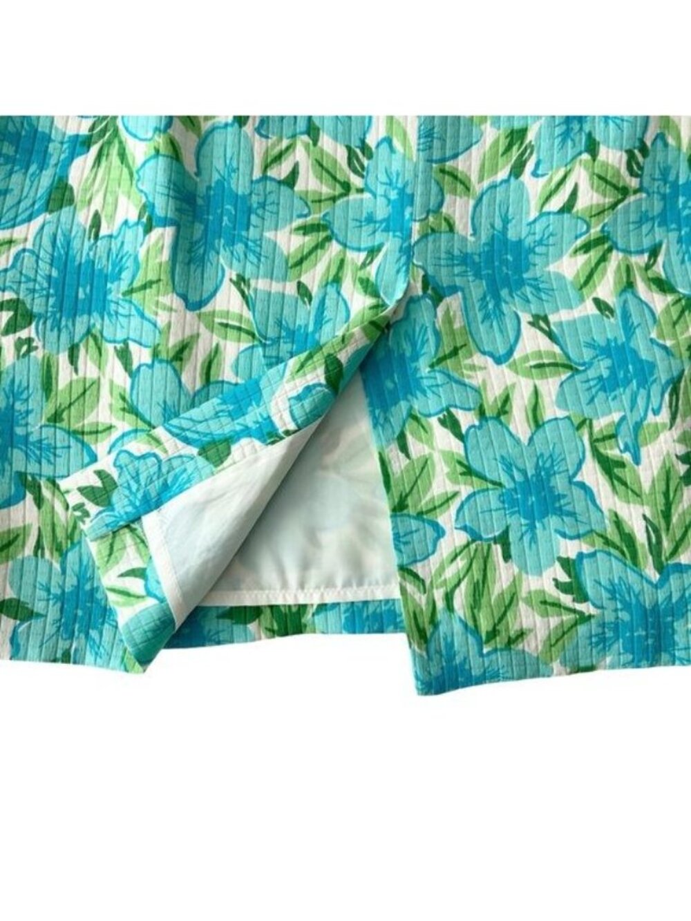 Vintage Talbots Pure Silk Quilted Floral Botanical Coastal Resort‎ Skirt (10) - Picture 11 of 15